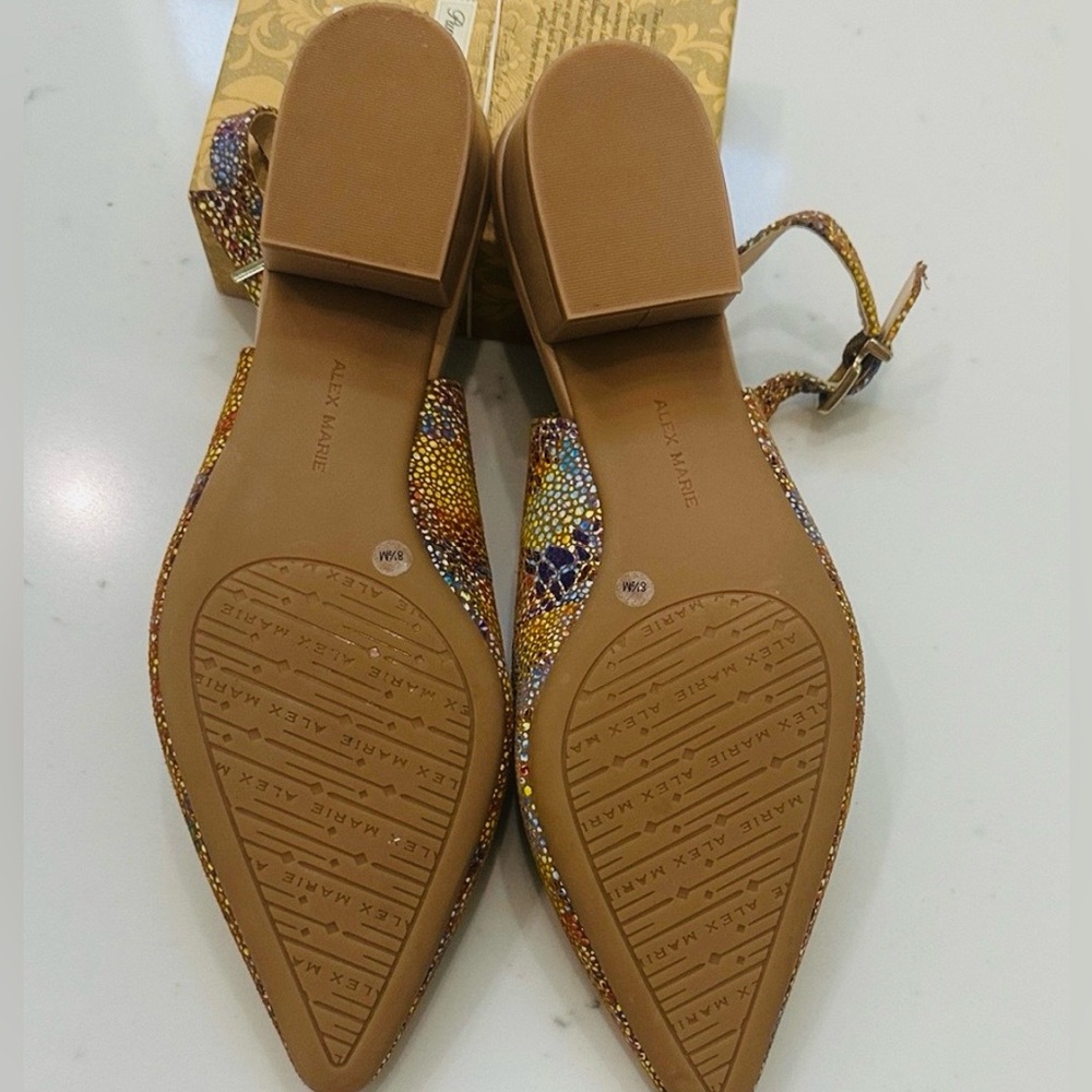 Alex Marie Multicolor Slingback Heels - Picture 3 of 8